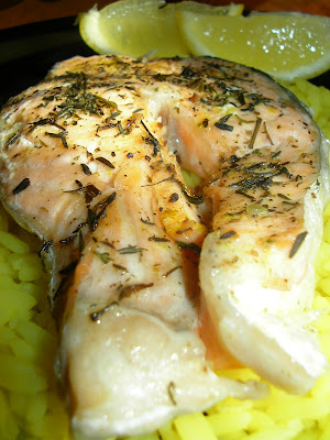 Cytrynowo-ziołowy łosoś z parowaru