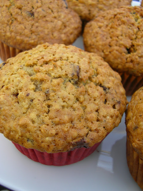 Muffiny owsiane z czekoladą