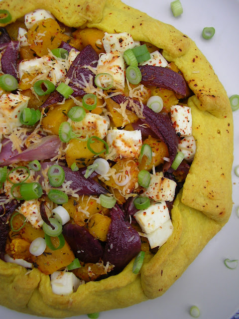 Rustykalna, słoneczna tarta z dynią