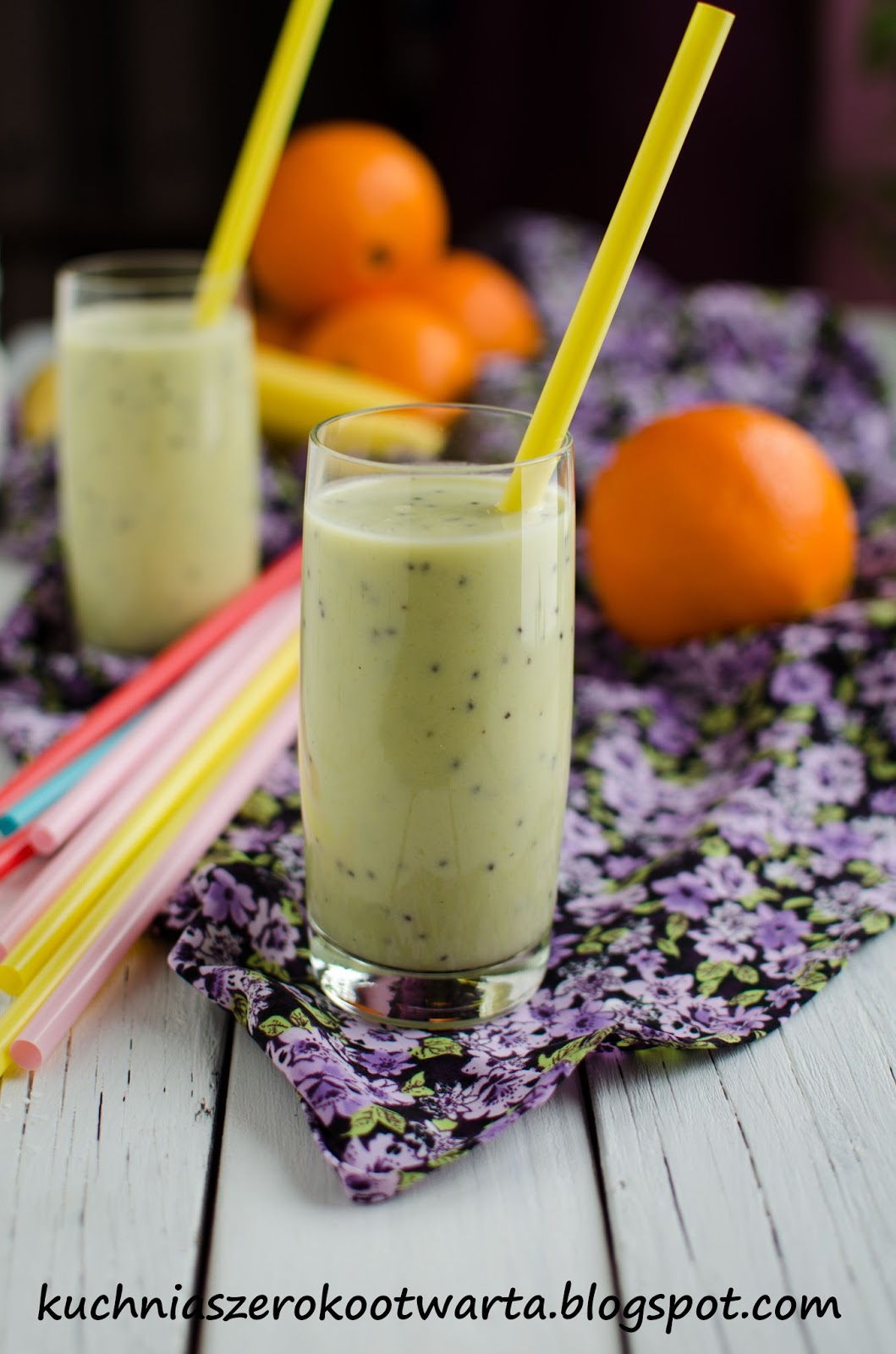 Koktajl z kiwi i pomarańczy