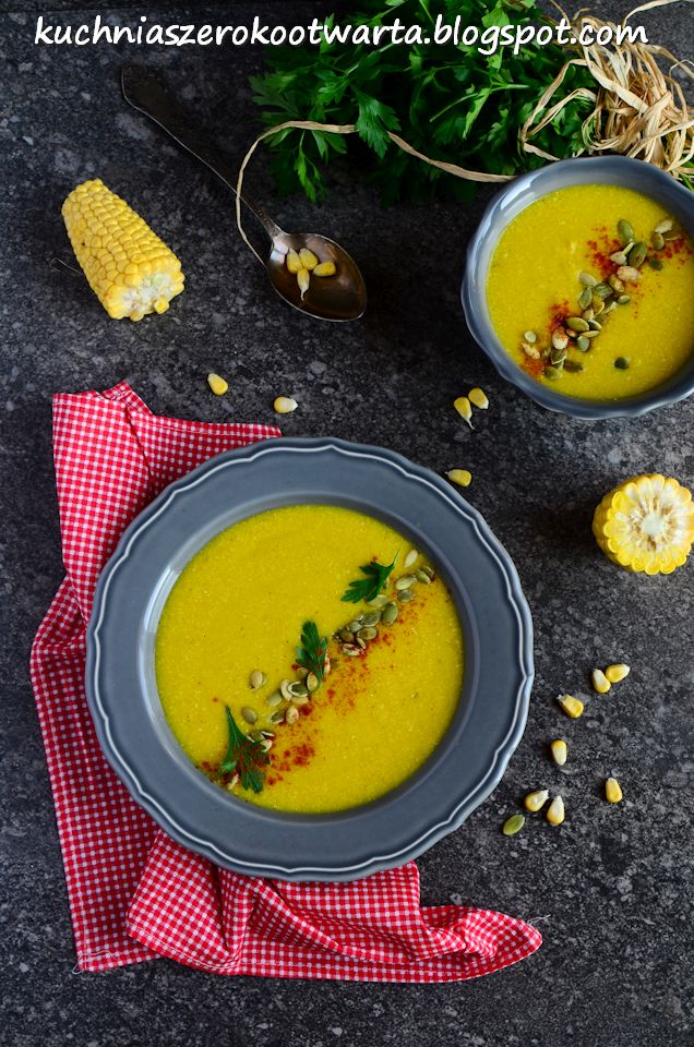 Zupa krem z kukurydzy z mlekiem kokosowym