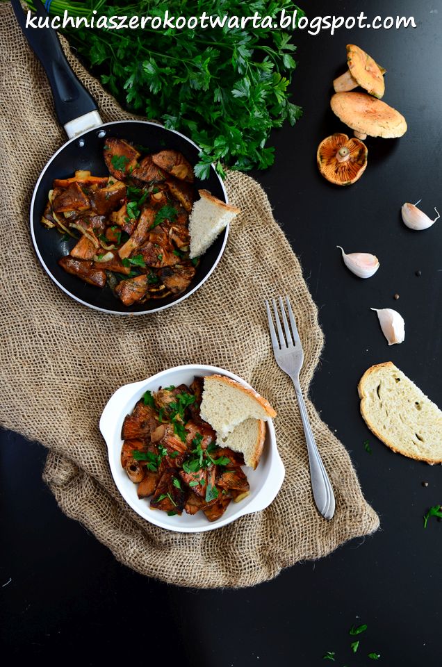 Rydze smażone z cebulą